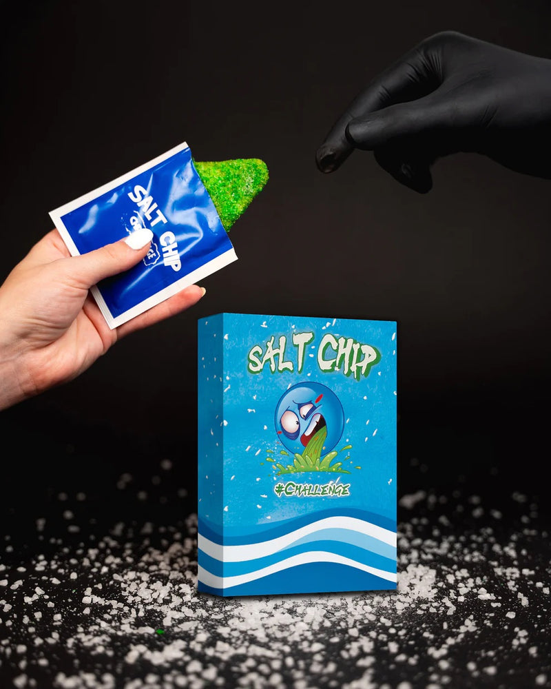 Salt Chip Challenge - La chips la plus salée au monde. Hot chip chips sallé sel chips chips challenge chalenge chips chip bleu Salt chip 