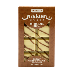 iConiksweet – Tablette de Chocolat Dubai - Kayadif Chocolat blanc & Bueno – 12x200g