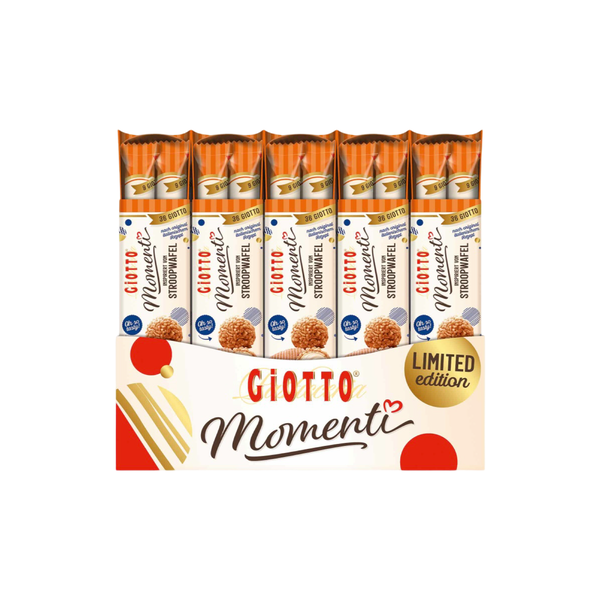 Giotto Momenti Stroopwafel 30x4x154g - Giotto Momenti garniture au chocolat