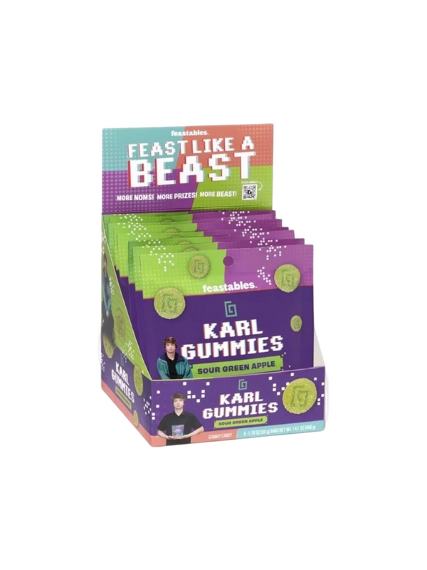 Feastables Karl Gummies - Sour Green Apple 6x8x50g