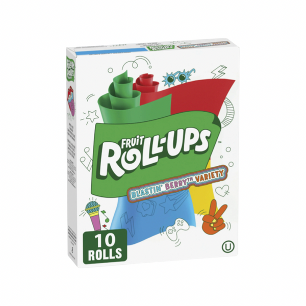 Fruit Roll-Ups Blastin Berry 10 x 141g - Roll-Ups aux Fruits Blastin Saveur Baie