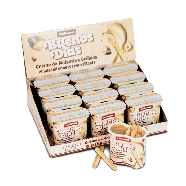 **MASTERCASE** - iConiksweet - Buenos Dias - Crème de noisettes grillés et des bâtonnets croustillants 8x12x55g