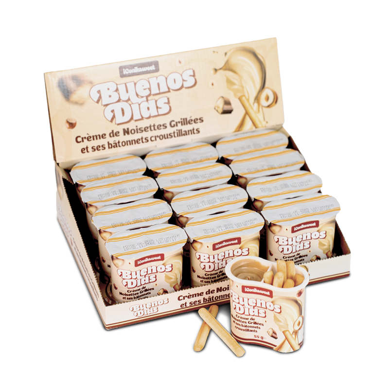 **MASTERCASE** - iConiksweet - Buenos Dias - Crème de noisettes grillés et des bâtonnets croustillants 8x12x55g