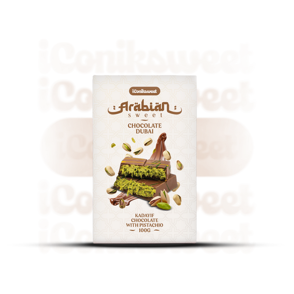 iConiksweet – Tablette de Chocolat Dubai - Kayadif Chocolat & Pistache