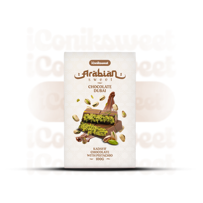 iConiksweet – Tablette de Chocolat Dubai - Kayadif Chocolat & Pistache