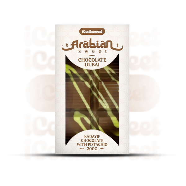 iConiksweet – Tablette de Chocolat Dubai - Kayadif Chocolat & Pistache