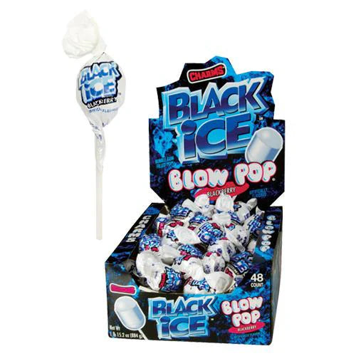 Charms black ice blow pop 48x32g