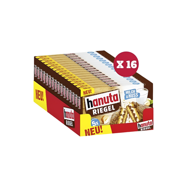 Ferrero Hanuta Riegel 16×5x172,5g - Ferrero gâteaux au chocolat et aux noisettes 
