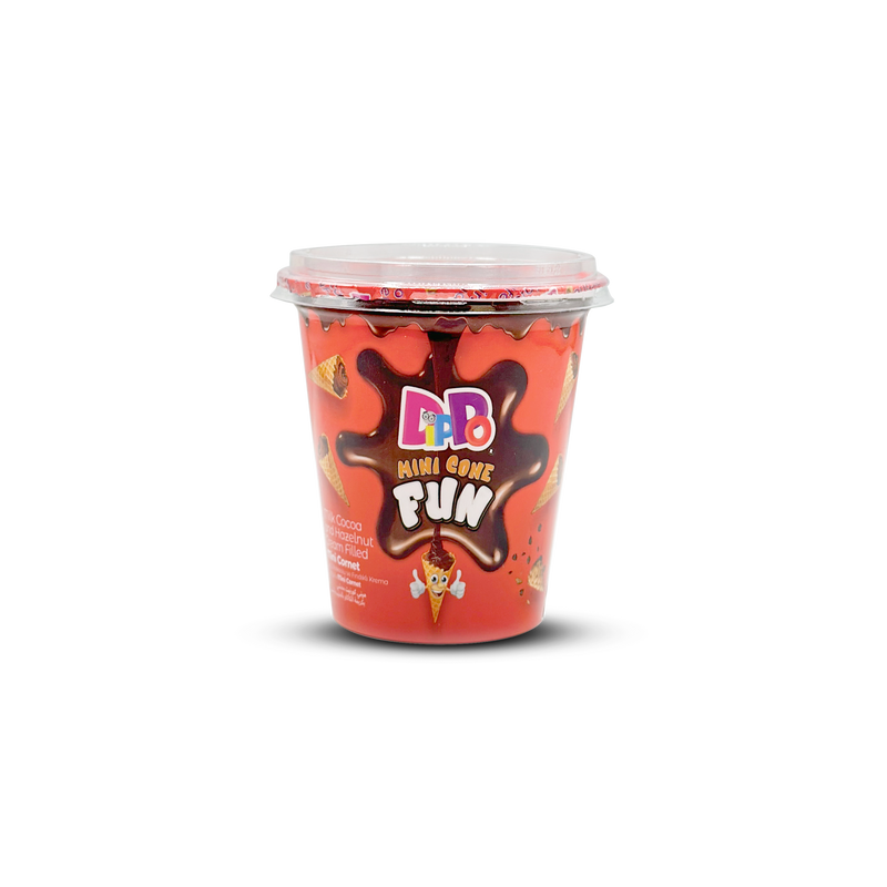 DiPPo Mini Cone Fun Cup - Milk Cocoa et Hazelnut 1x70g