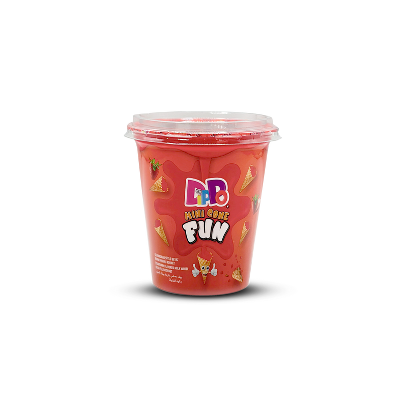 DiPPo Mini Cone Fun Cup - Fraise 1x70g