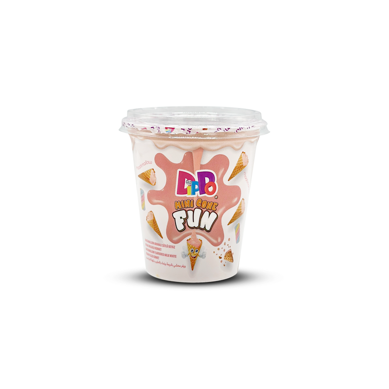 DiPPo Mini Cone Fun Cup - Marshmallow 1x7