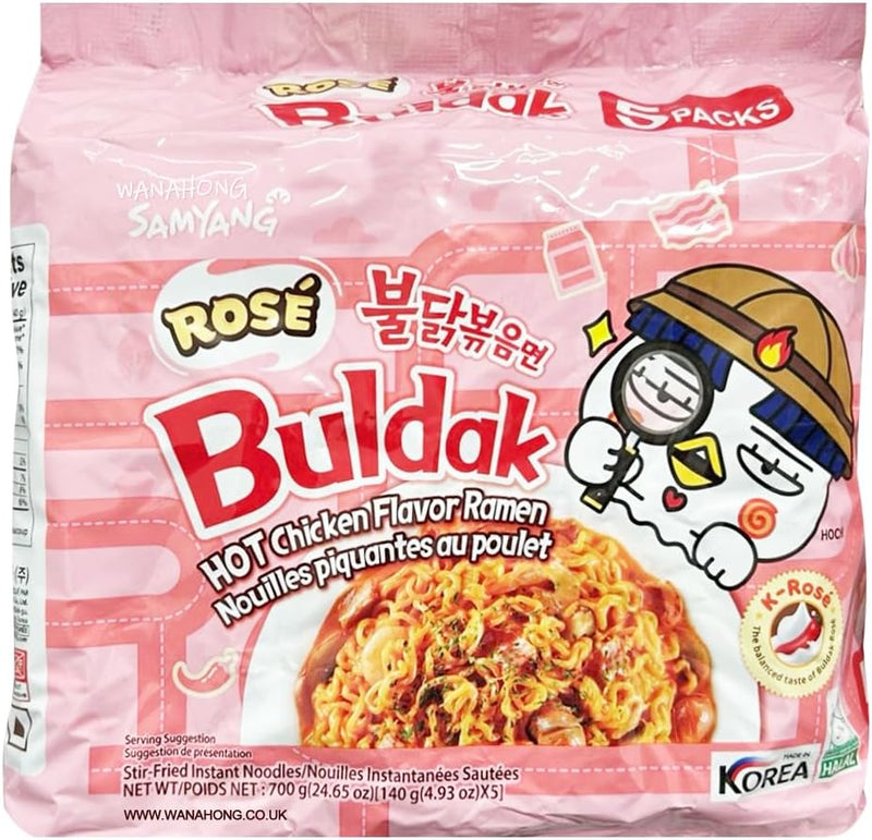 Buldak poulet piquant rosé pack x5