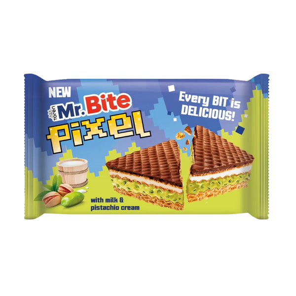 Mr. Bite pixel with pistachio milk & hazelnut cream 24x10x28g
