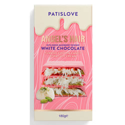Patislove Angel hair with dried raspberry powder white chocolate 10x180g
