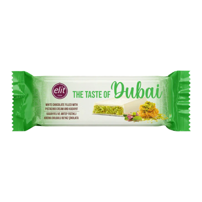 Elit The Taste of Dubai - White Chocolate Filled Pistachio Cream with Kadayif 1x90g