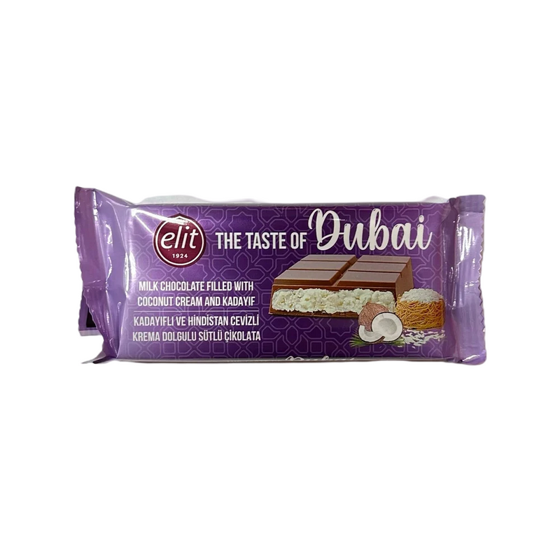 Elit The Taste of Dubai - Milk Chocolate Filled With Coconut Cream with Kadayif 1x90g