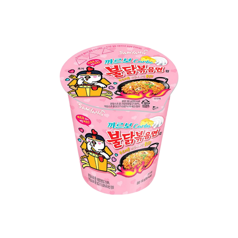 Buldak Hot Chicken Carbo CUP - Nouilles piquantes au poulet carbonara CUP 1x80g