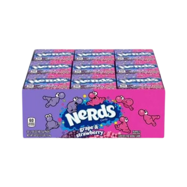 Nerds Pocket Grape Strawberry 36×46,7g - Nerds Saveur Raisin Fraise