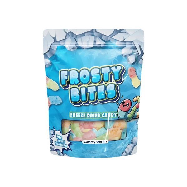 Frosty Bites Freeze Dried Candy Gummy worms 24x76g - Bonbon lyophilisée
