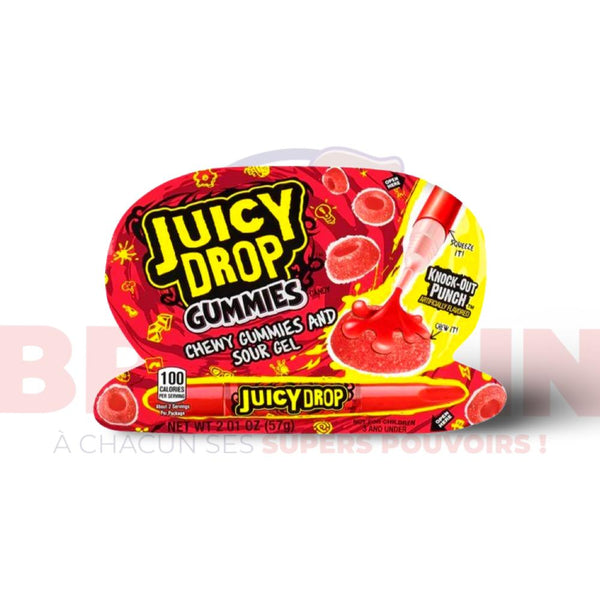 Juicy Drop Gummies -Chewy Gummies And Sour Gel -Knock Out Punch