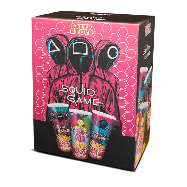 3 x Squid Game Fries Snack Potato Based 15x40g + Présentoir offert