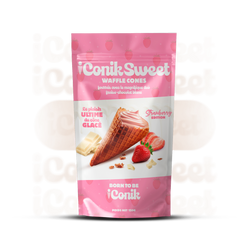 iConiksweet - Waffle Cones - Fraise & Chocolat blanc - Strawberry edition 1x120g