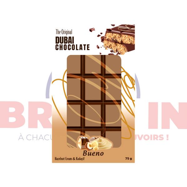 Tablette de chocolat original avec coeur à la crème Bueno 75g