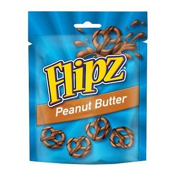 Flipz Peanut butter flavour coated pretzels 12x80g
