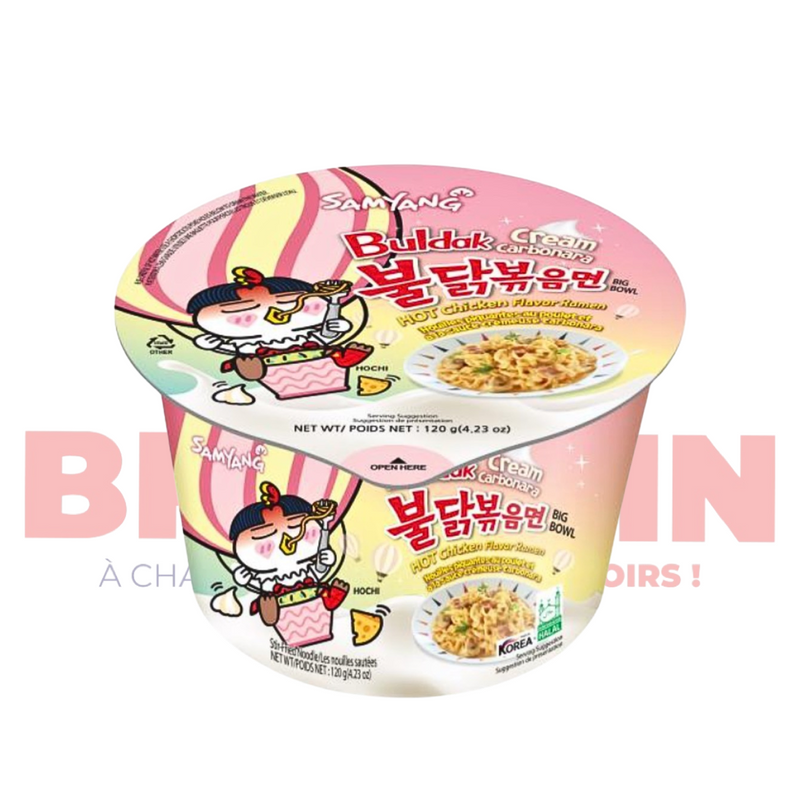 Buldak Ramen poulet épicés Carbonnara Samyang