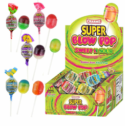 Charms Super Blow pop sweet n sour 48x32g