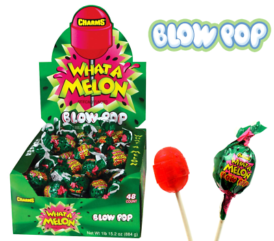 Charms what a melon blow pop 48x32g